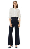 Marella Himarew Navy Pants with Gold Buttons