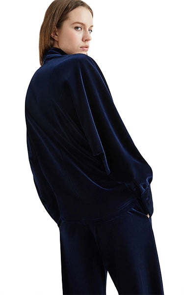 Marella Midnight Velvet Kimono Style Top