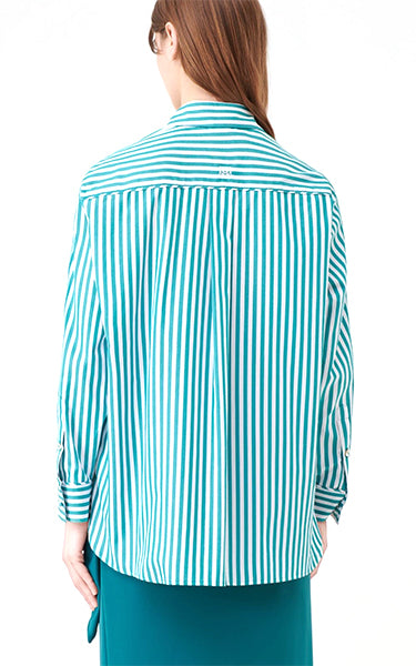 Marella Oversized Apotema Green Stripe Shirt