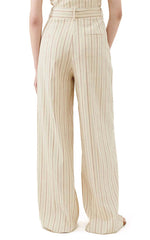 Marella Ricola Linen Stripe Pants