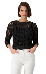 Monari Coffee Sequin Knit