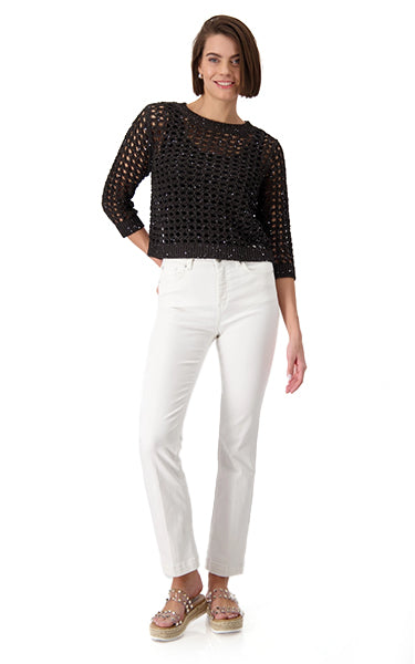 Monari Coffee Sequin Knit