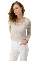Monari Sand Crochet Top Conelly