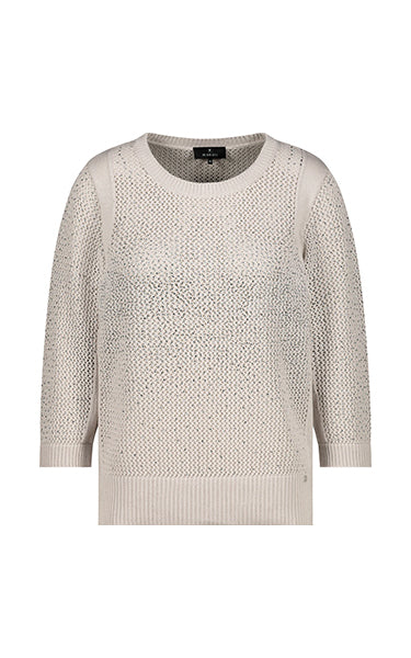 Monari Sand Embellished Knit
