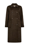 Mos Mosh Barkley Wool Coat in Slate Black