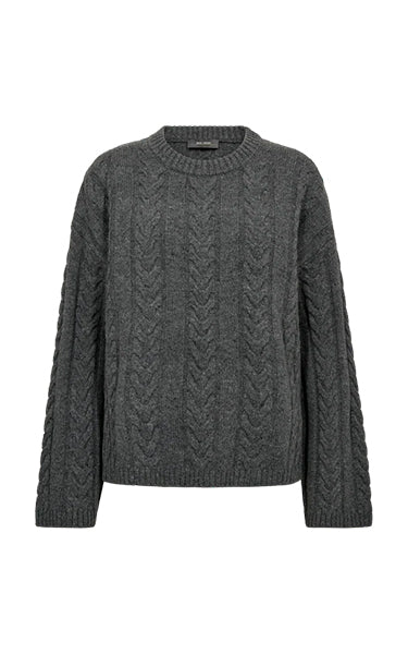 Mos Mosh Cable Sweater in Grey