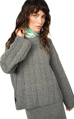 Mos Mosh Cable Sweater in Grey