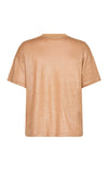 Mos Mosh Casa V Neck Foil Tee in Tan
