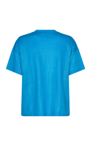 Mos Mosh Casa V Neck Foil T in Blue
