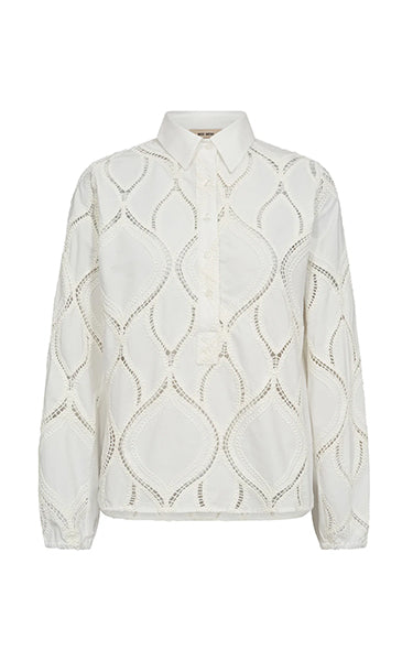 Mos Mosh Elegant Ecru Lace Blouse