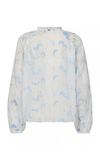 Mos Mosh Flowy Eisara Blouse White – Elegant Floral Embroidery