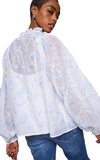 Mos Mosh Flowy Eisara Blouse White – Elegant Floral Embroidery