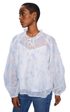 Mos Mosh Flowy Eisara Blouse White – Elegant Floral Embroidery