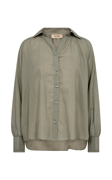 MOS MOSH Khaki Linen Shirt – Classic Style & Comfort