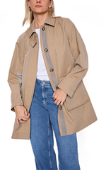 Mos Mosh Loose Trench in Sesame – Stylish Outerwear