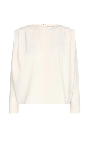 Mos Mosh Pleat Blouse in White