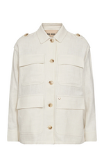 Mos Mosh White Safari Jacket – Elegant & Structured Design