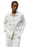Mos Mosh White Safari Jacket – Elegant & Structured Design