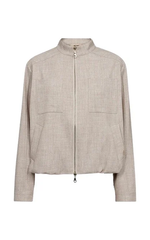 Mos Mosh Sporty Zip Jacket CC – Brown Mélange Bomber Style