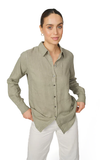 MOS MOSH Khaki Linen Shirt – Classic Style & Comfort