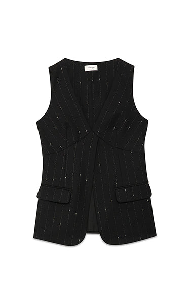 Ottod'Ame Pinstripe Lurex Vest Top