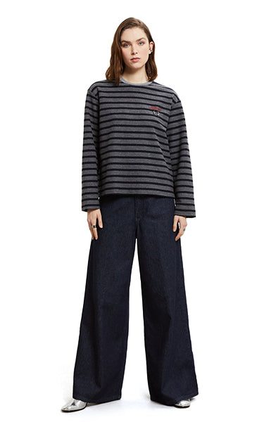 Ottod'Ame Wide Jeans in Dark Denim