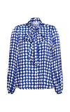 Rich & Royal Blue Check Blouse