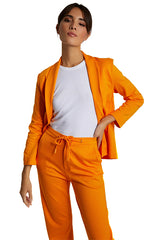 Rich & Royal Jersey Blazer Orange