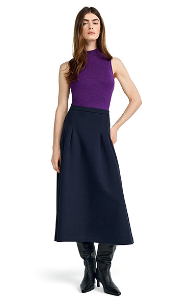 Rich & Royal Lurex S/Less Top Royal Plum