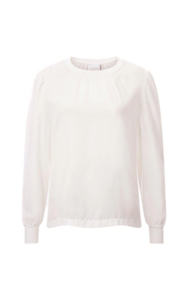 Rich & Royal Mat Mix Blouse Pearl