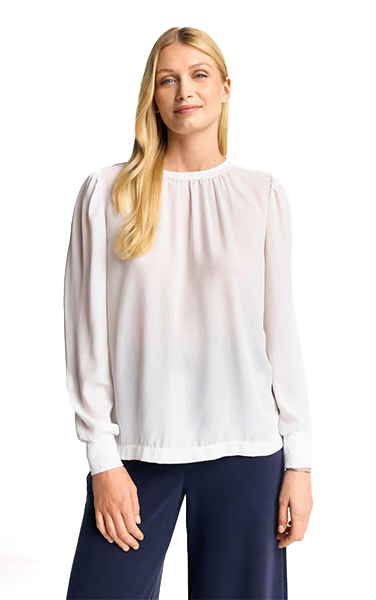 Rich & Royal Mat Mix Blouse Pearl