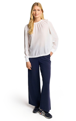 Rich & Royal Mat Mix Blouse Pearl