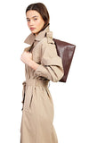Saben Claudia Shoulder Bag in Espresso Croc