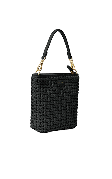 Saben Coco Mini Bag Black Fine Braid
