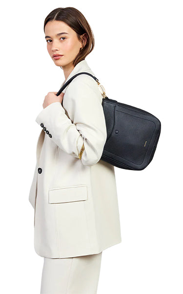 Saben Rosie Shoulder Bag in Black Luxe