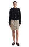 Second Female Eyelet Black Knit