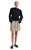 Second Female Eyelet Black Knit