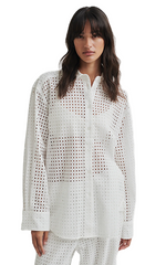 Second Female Basketweave Shirt White