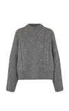 Second Female Cable Knit in Grey Melange