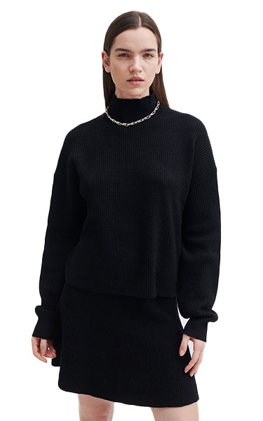Second Female Cash Mix Black Knit