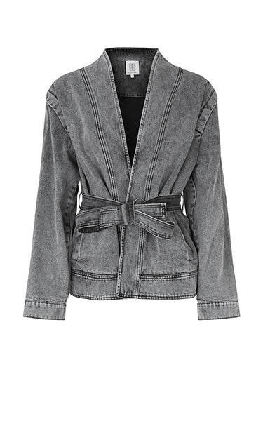 Second Female Grey Denim Jacket Corin