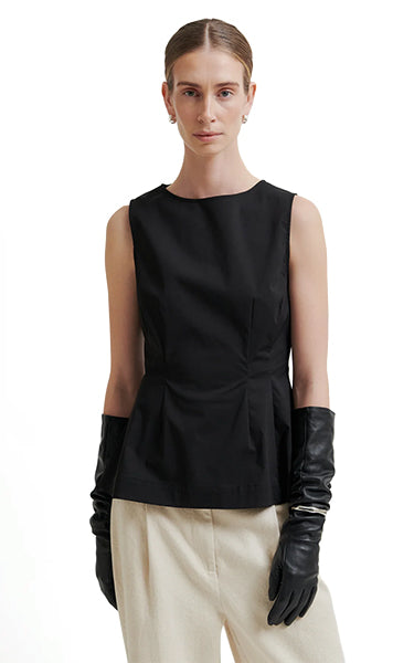 Second Female Peplum Top in Black