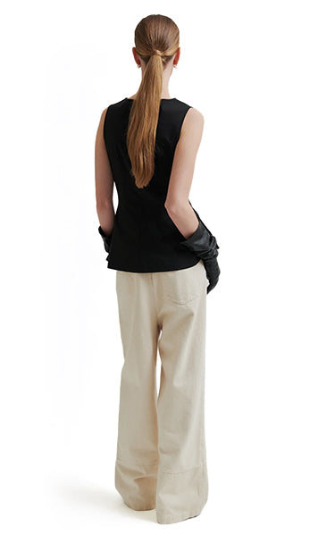 Second Female Peplum Top in Black