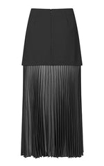 Second Female Pleated Long Skirt Black