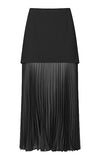 Second Female Pleated Long Skirt Black