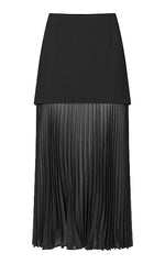 Second Female Pleated Long Skirt Black