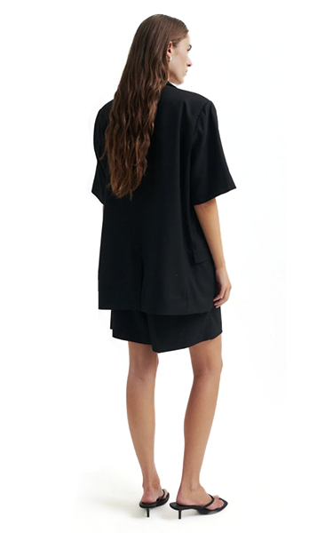 Second Female Short Sleeve Blazer Black