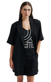 Second Female Short Sleeve Blazer Black
