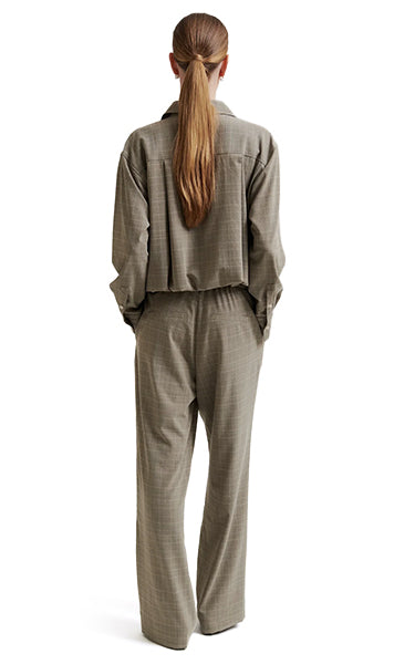 Second Female Textural Shirt Jacket Brown Melange