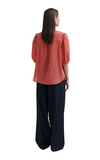 Second Female Textured Shirt in Spice Coral